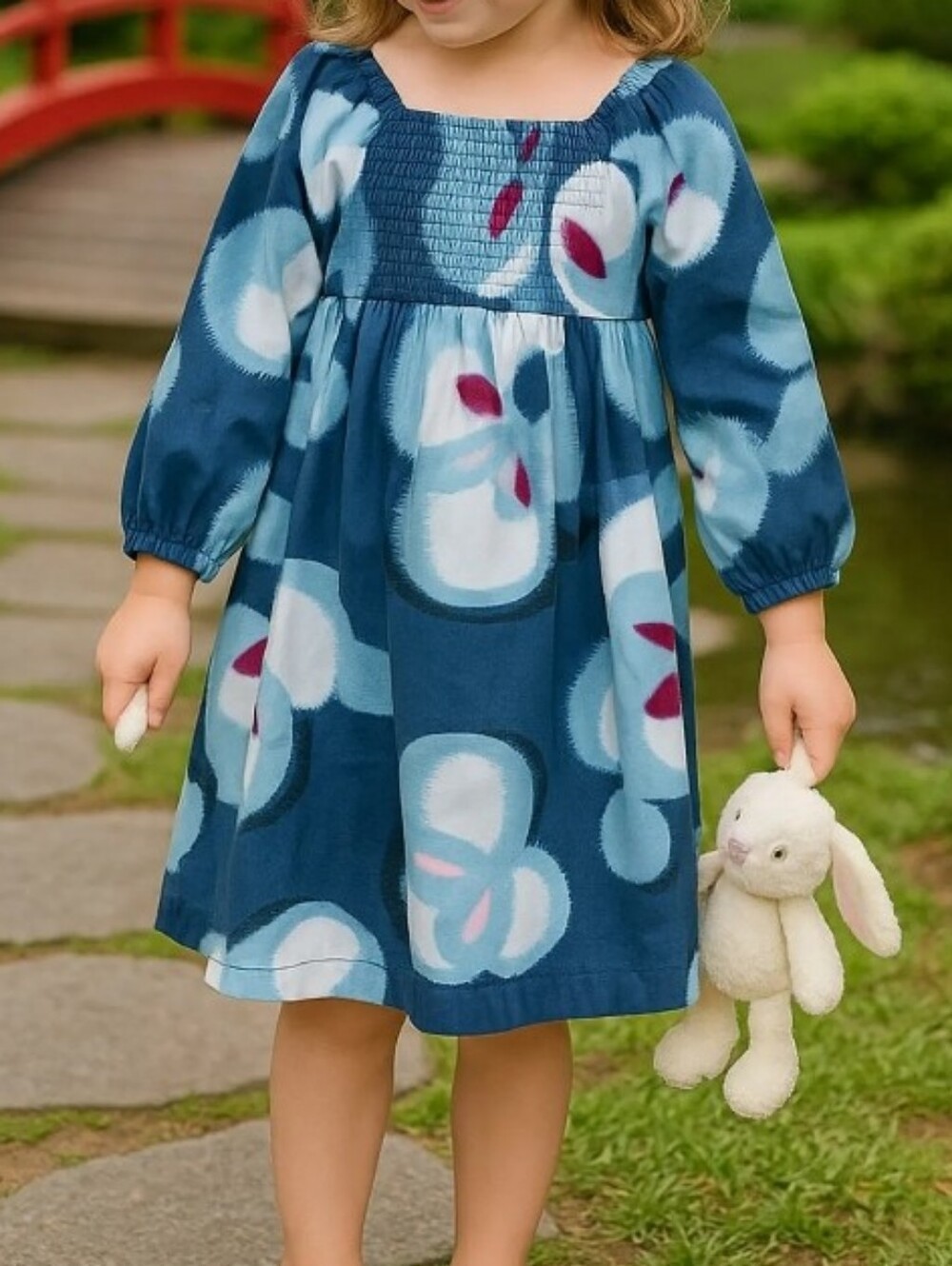 Tea Collection Kids' Blue Floral Dress